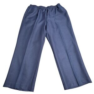 Alfred Dunner Elastic Waist Pull On Pants Women's Size 20W Navy Blue Straight